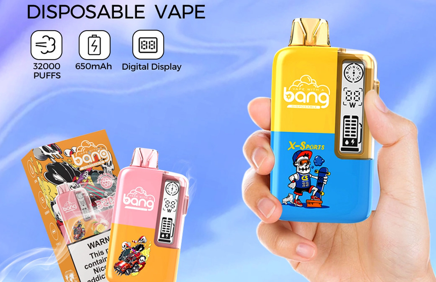Bang 32000 3.2万パフ 透明デジタル液晶搭載大容量VAPE 10本セット