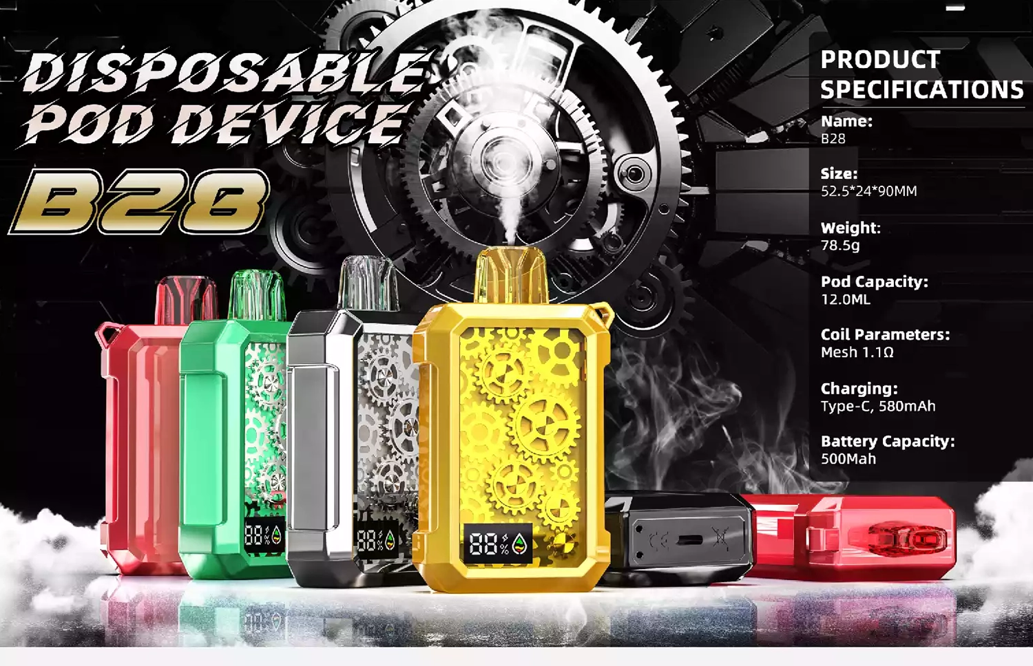 Bang Vape Luxe 18K 1.8万パフ BMS搭載大容量VAPE 10本セット
