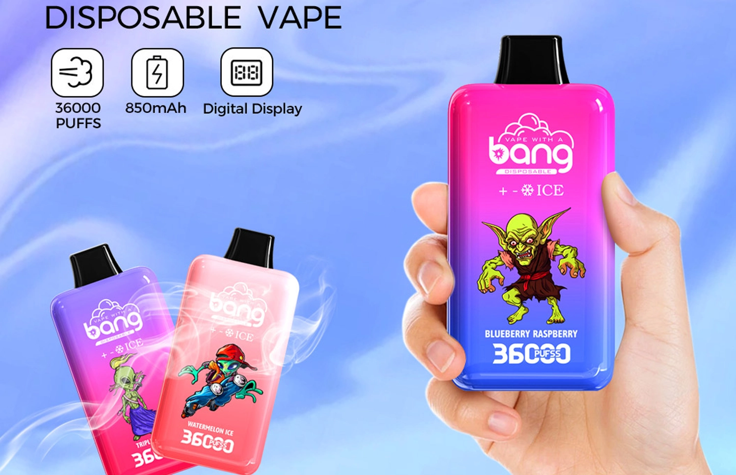 Bang 36000 Ice Control 3.6万パフ 氷冷感調整機能搭載大容量VAPE 10本セット