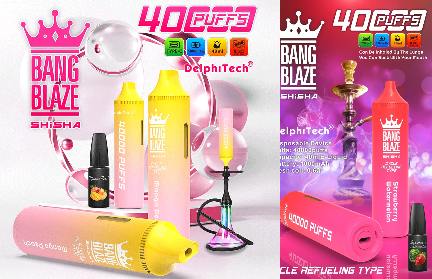 Bang Blaze 40000 4万パフ スマート液晶搭載大容量VAPE 10本セット