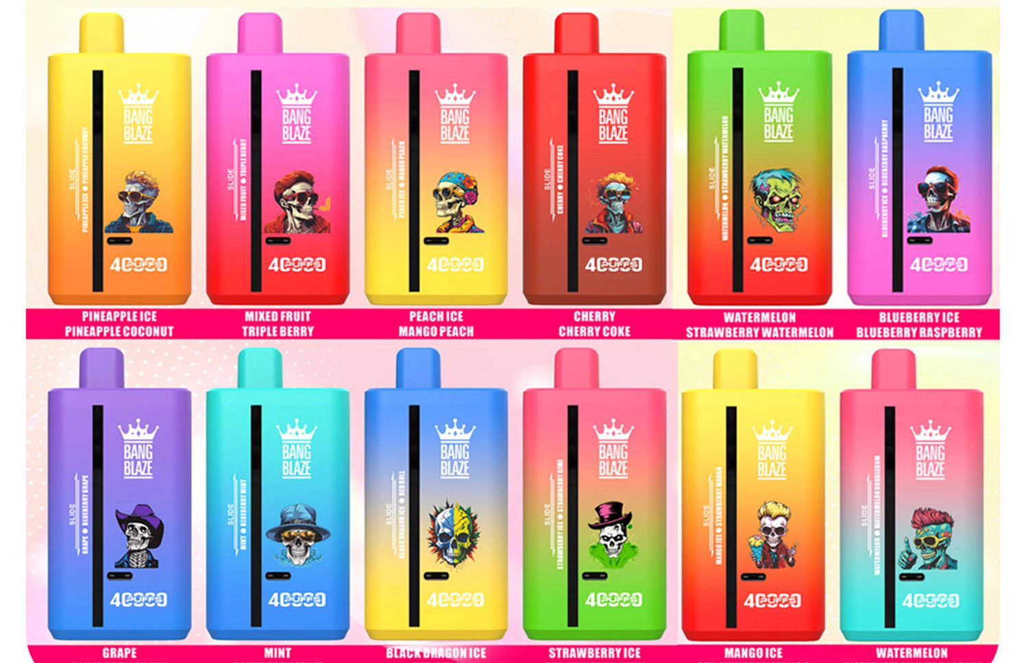 Bang Blaze 40000 4万パフ ダブルフレーバー切替式大容量VAPE 10本セット