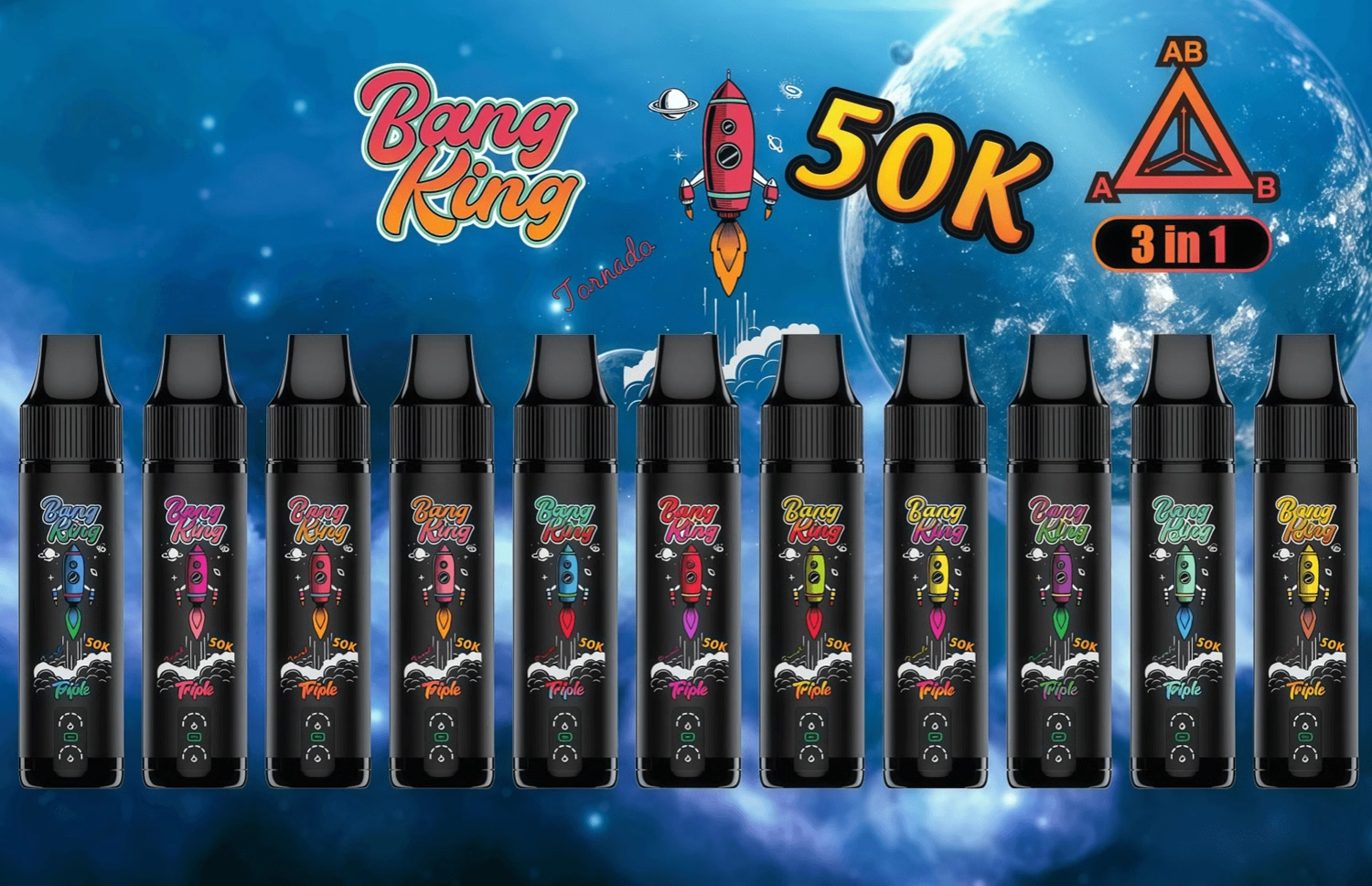 Bang King 50000 3in1 5万パフ タッチ液晶搭載大容量VAPE