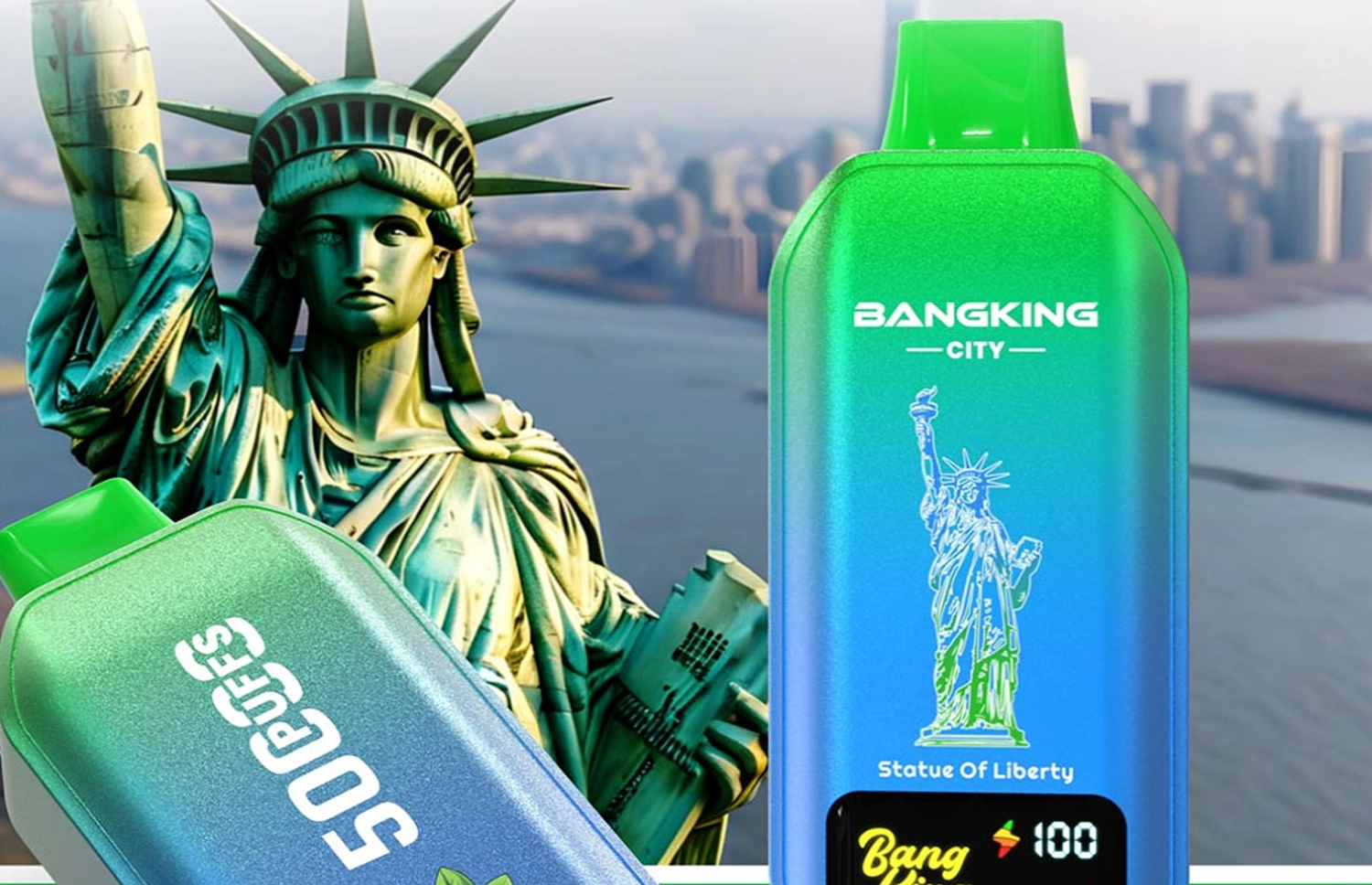 Bang King City 50000 5万パフ HD液晶搭載大容量VAPE 10本セット