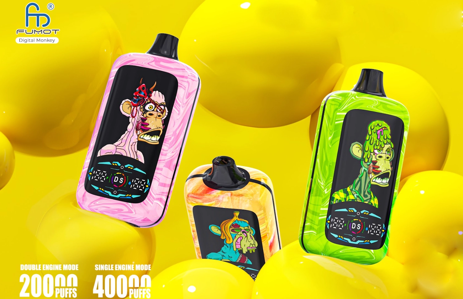 Fumot Digital Monkey 40000 4万パフ 出力切替対応大容量VAPE