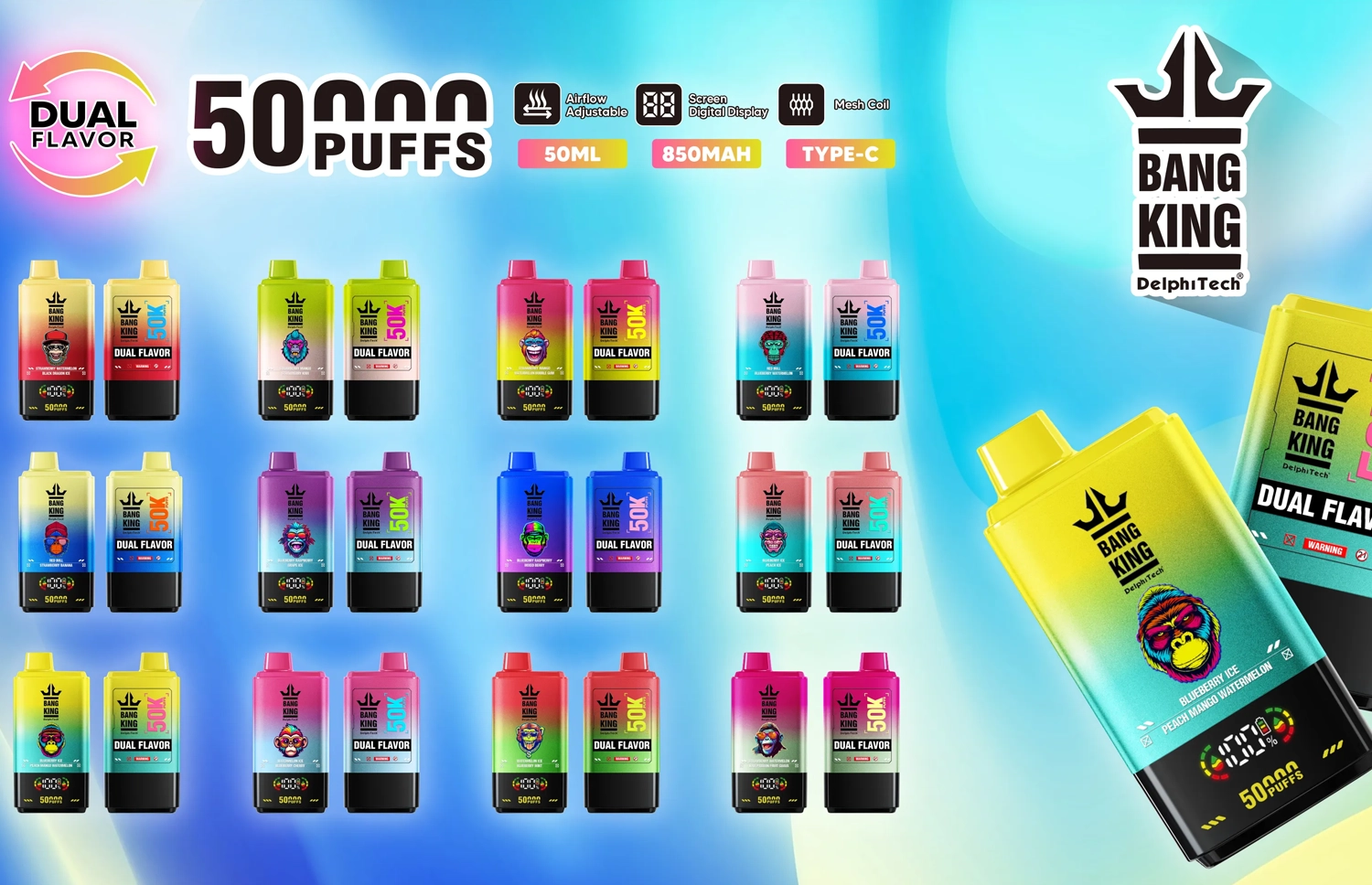 Bang King 50000 5万パフ ダブルフレーバー大容量VAPE